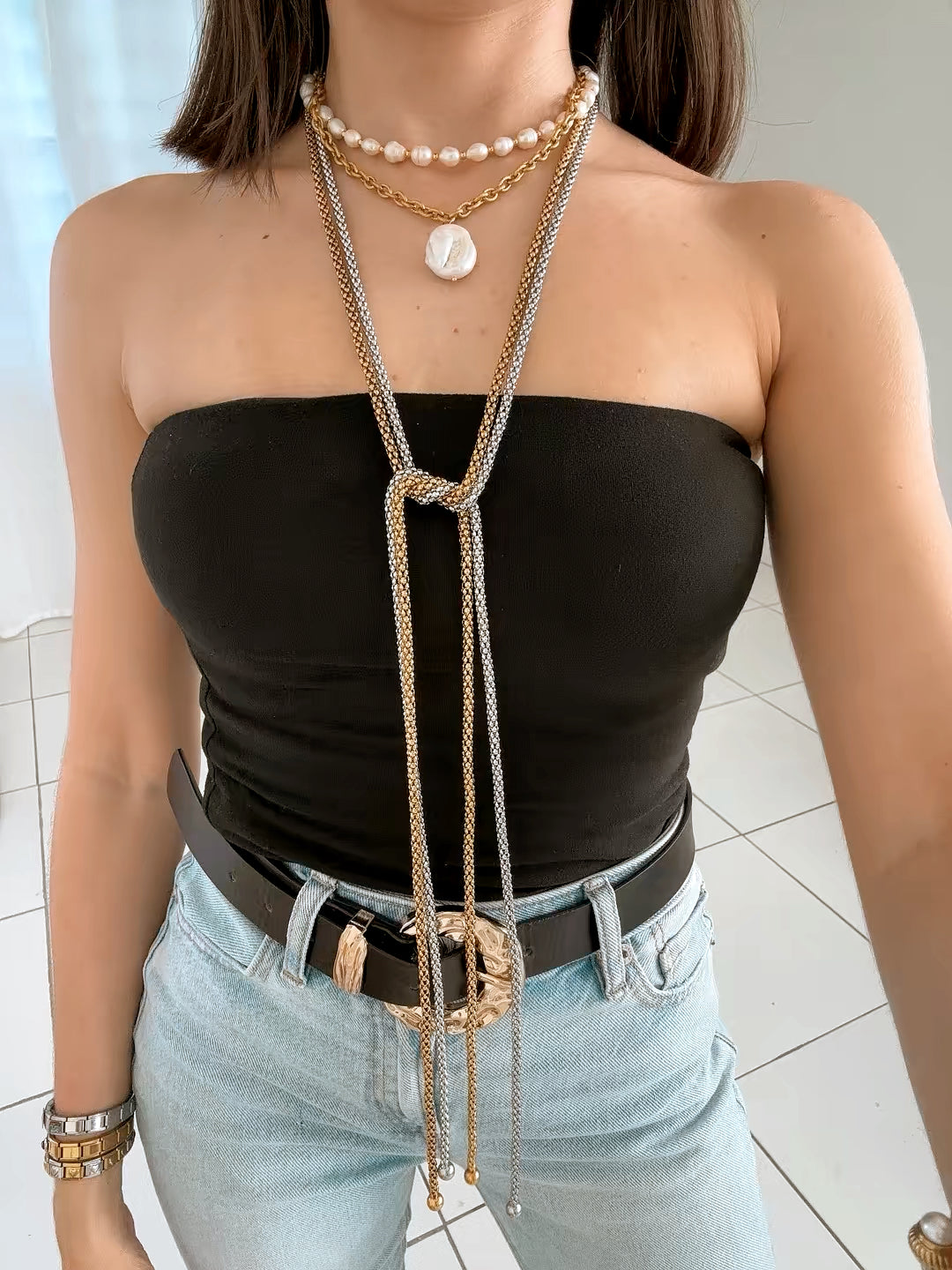 Sicilia Necklace, dos tonos