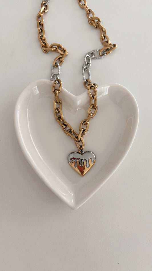 Melted Heart Necklace