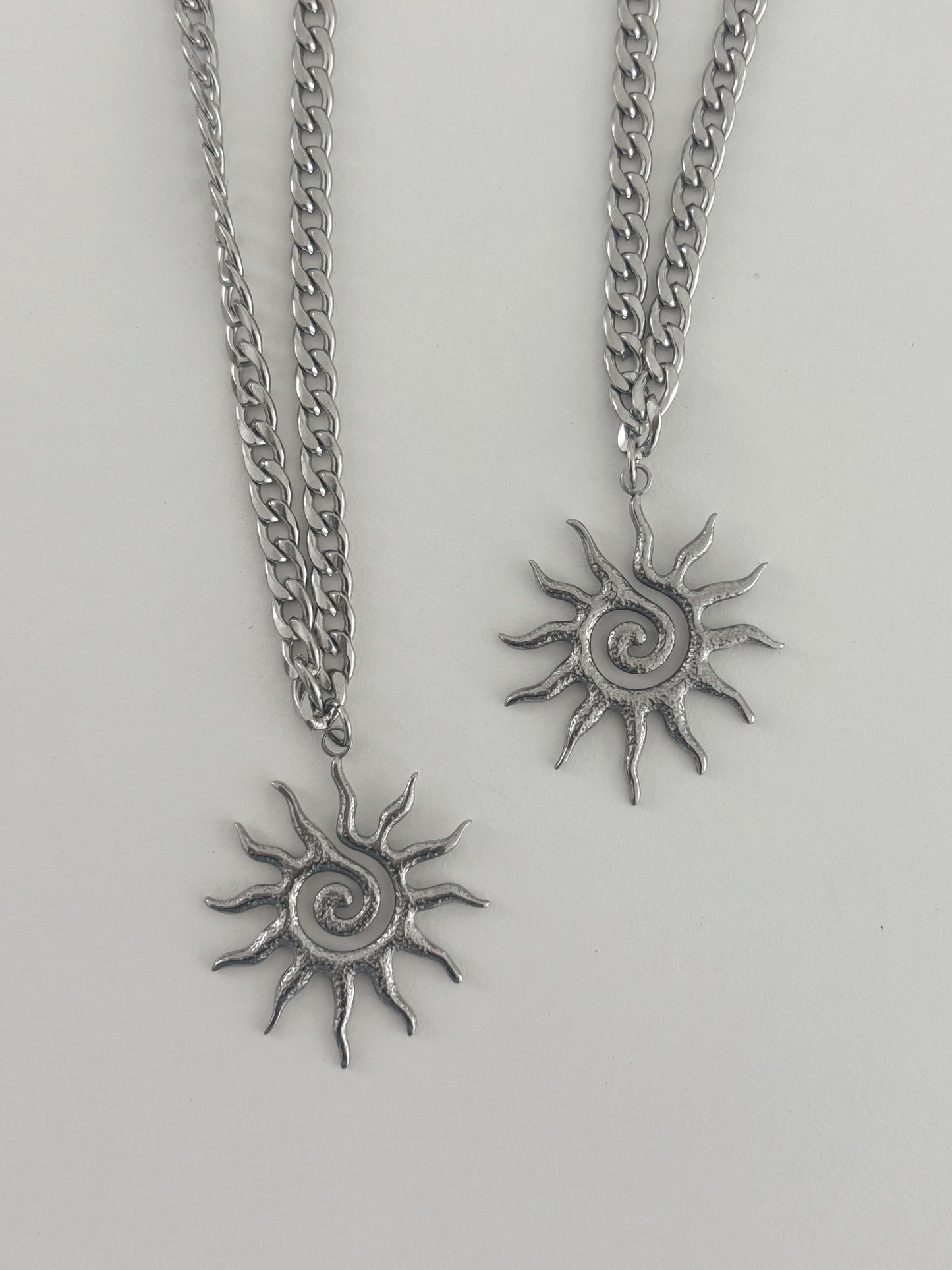 Silver Sun Necklace